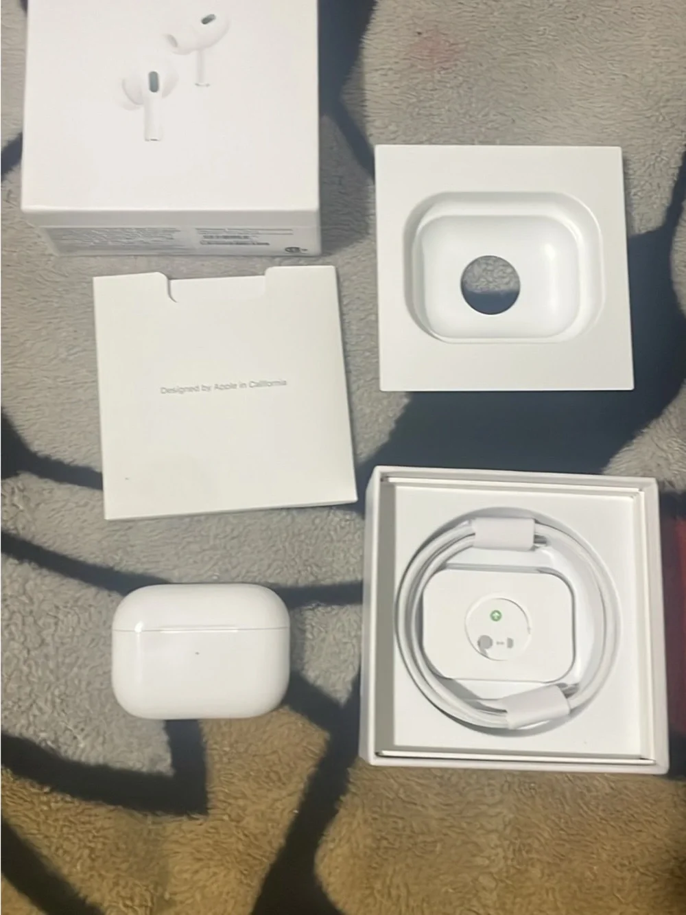 Apple AirPods Pro in White with Charging Cable and Box Inserts